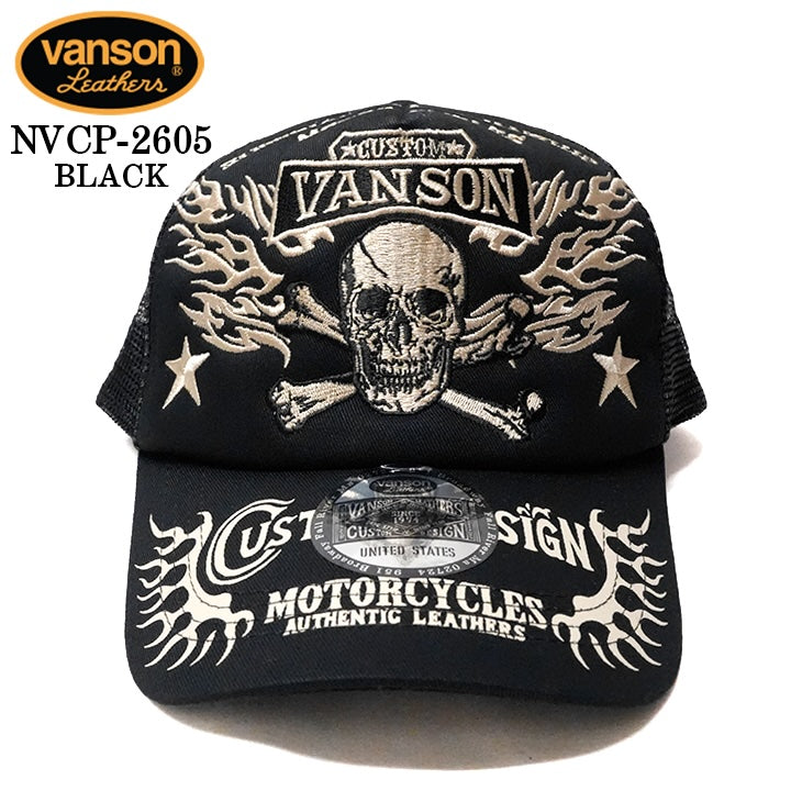 VANSON TWILL MESH CAP バンソン ツイル メッシュ キャップ 帽子 nvcp-2605