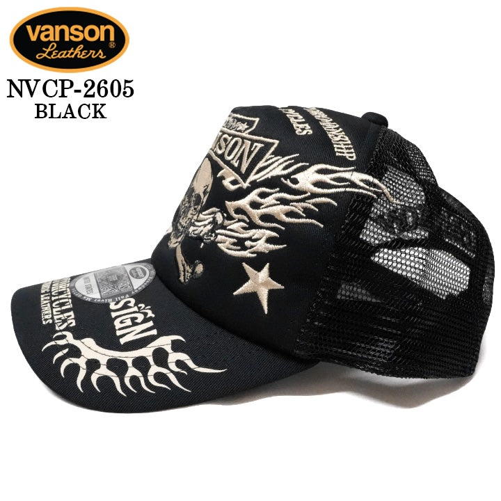 VANSON TWILL MESH CAP バンソン ツイル メッシュ キャップ 帽子 nvcp-2605