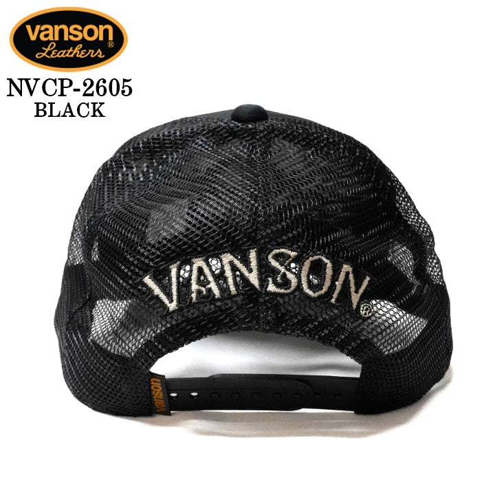 VANSON TWILL MESH CAP バンソン ツイル メッシュ キャップ 帽子 nvcp-2605