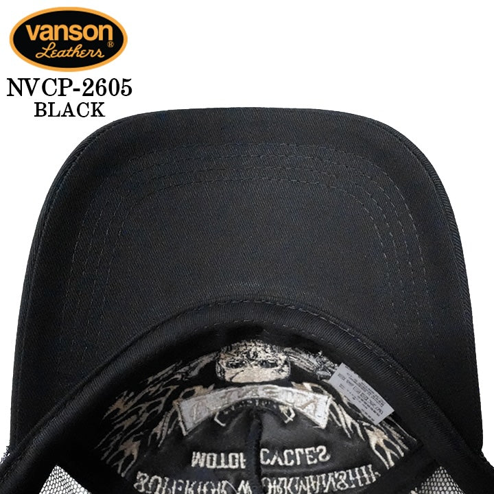 VANSON TWILL MESH CAP バンソン ツイル メッシュ キャップ 帽子 nvcp-2605