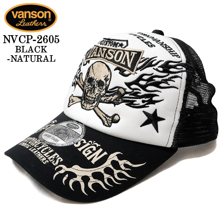VANSON TWILL MESH CAP バンソン ツイル メッシュ キャップ 帽子 nvcp-2605