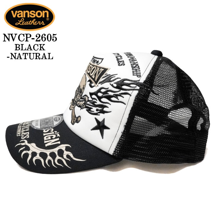 VANSON TWILL MESH CAP バンソン ツイル メッシュ キャップ 帽子 nvcp-2605