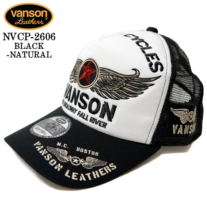 VANSON TWILL MESH CAP バンソン ツイル メッシュ キャップ 帽子 nvcp-2606