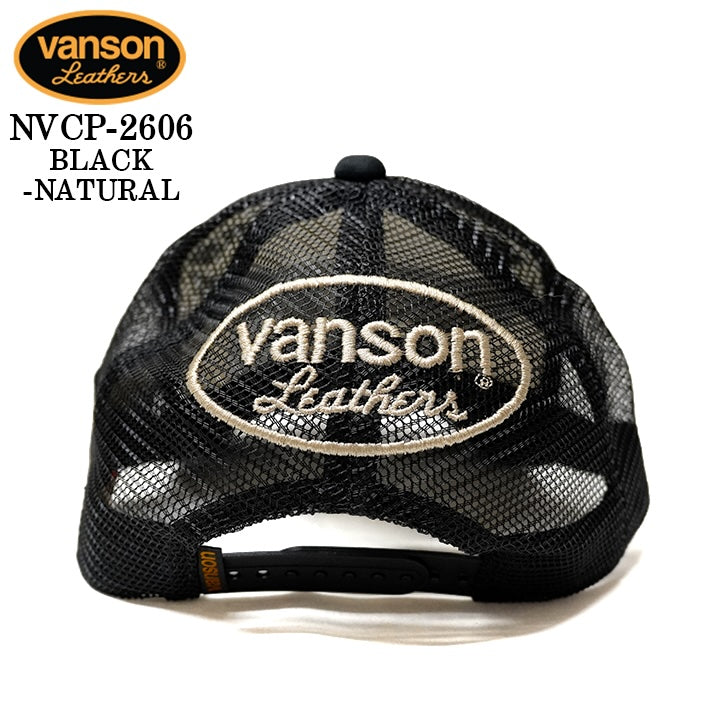 VANSON TWILL MESH CAP バンソン ツイル メッシュ キャップ 帽子 nvcp-2606