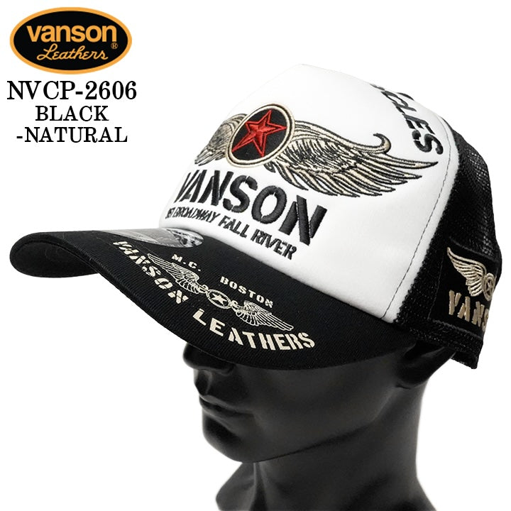VANSON TWILL MESH CAP バンソン ツイル メッシュ キャップ 帽子 nvcp-2606