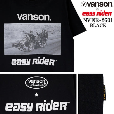 EASY RIDER VANSON TEE S/S T-SHIRT イージーライダー バンソン コラボ 天竺 半袖Tシャツ nver-2601