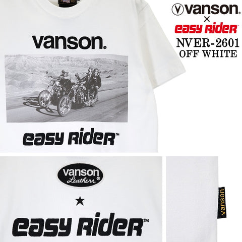 EASY RIDER VANSON TEE S/S T-SHIRT イージーライダー バンソン コラボ 天竺 半袖Tシャツ nver-2601