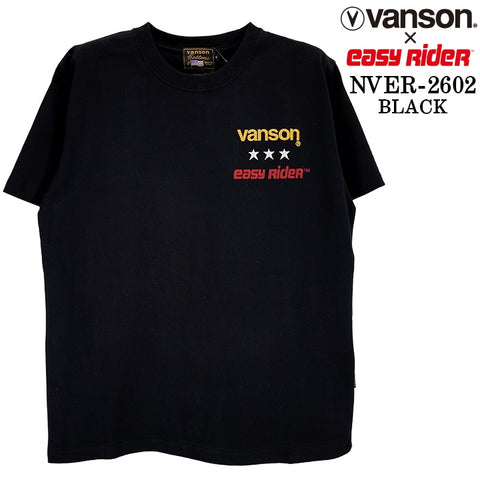 EASY RIDER VANSON TEE S/S T-SHIRT イージーライダー バンソン コラボ 天竺 半袖Tシャツ nver-2602