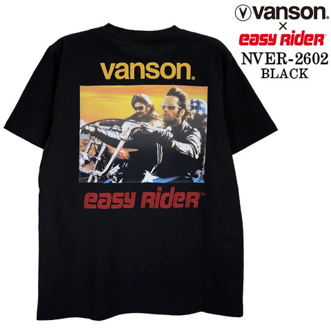 EASY RIDER VANSON TEE S/S T-SHIRT イージーライダー バンソン コラボ 天竺 半袖Tシャツ nver-2602