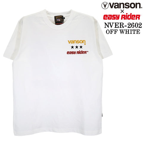 EASY RIDER VANSON TEE S/S T-SHIRT イージーライダー バンソン コラボ 天竺 半袖Tシャツ nver-2602