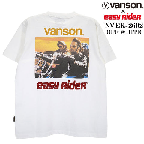 EASY RIDER VANSON TEE S/S T-SHIRT イージーライダー バンソン コラボ 天竺 半袖Tシャツ nver-2602