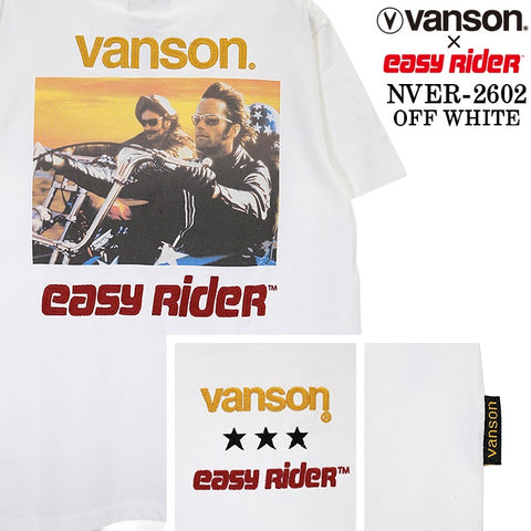 EASY RIDER VANSON TEE S/S T-SHIRT イージーライダー バンソン コラボ 天竺 半袖Tシャツ nver-2602
