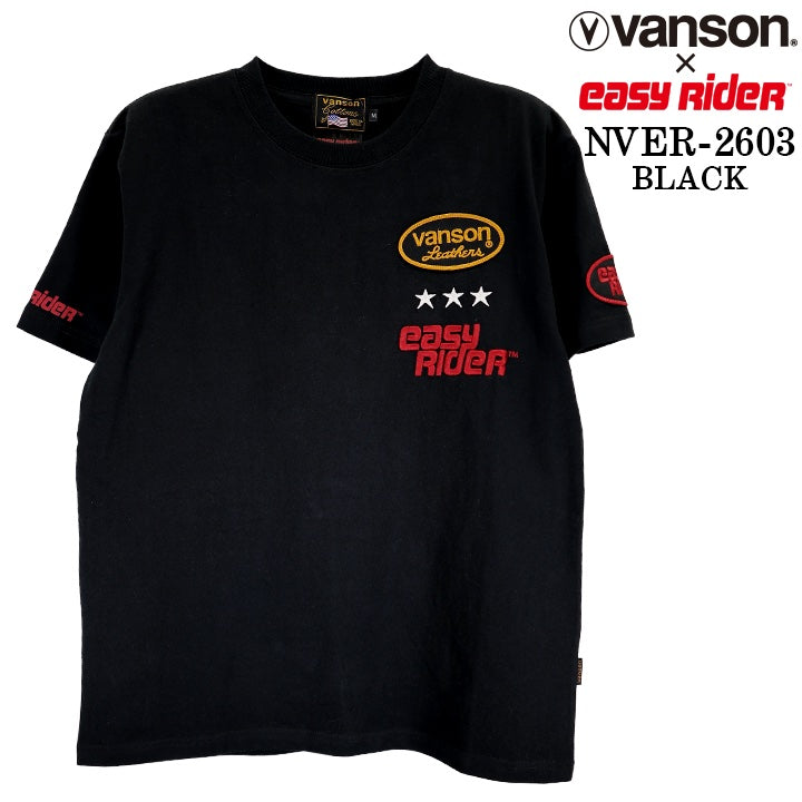 EASY RIDER VANSON TEE S/S T-SHIRT イージーライダー バンソン コラボ 天竺 半袖Tシャツ nver-2603