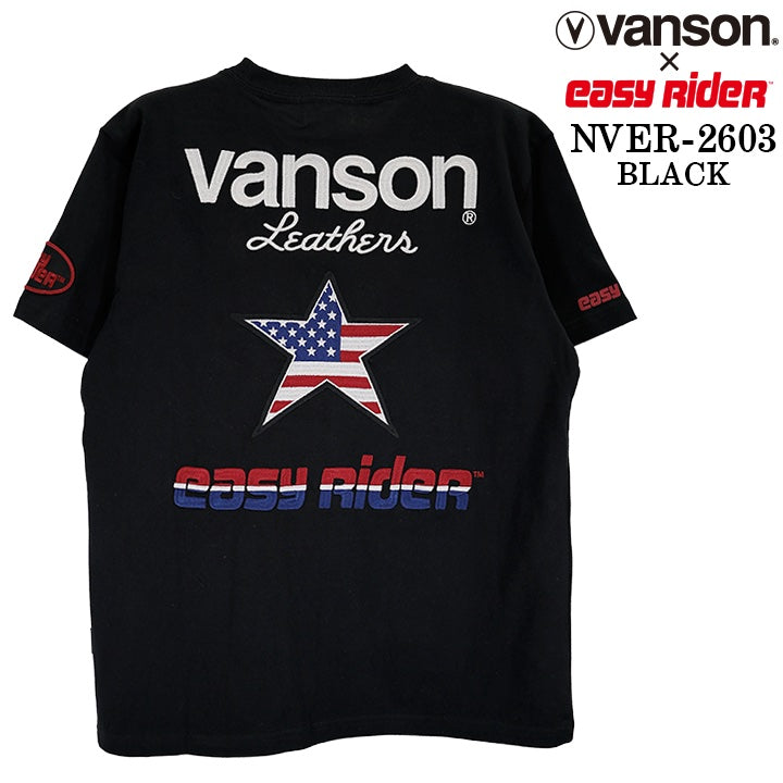 EASY RIDER VANSON TEE S/S T-SHIRT イージーライダー バンソン コラボ 天竺 半袖Tシャツ nver-2603