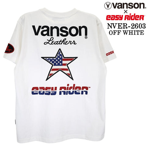 EASY RIDER VANSON TEE S/S T-SHIRT イージーライダー バンソン コラボ 天竺 半袖Tシャツ nver-2603