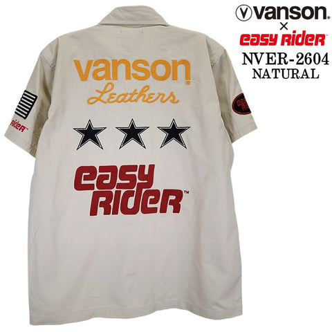 EASY RIDER VANSON TWILL S/S SHIRT イージーライダー バンソン コラボ ツイル 半袖シャツ nver-2604