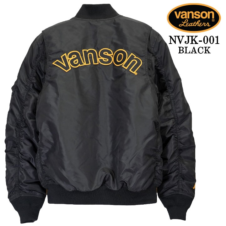 VANSON MA-1 FLIGHT JACKET STANDARD バンソン ナイロン フライトジャケット 中綿 定番  nvjk-001