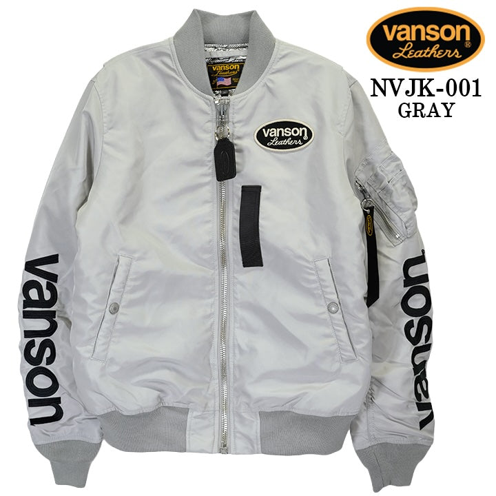 VANSON MA-1 FLIGHT JACKET STANDARD バンソン ナイロン フライトジャケット 中綿 定番  nvjk-001
