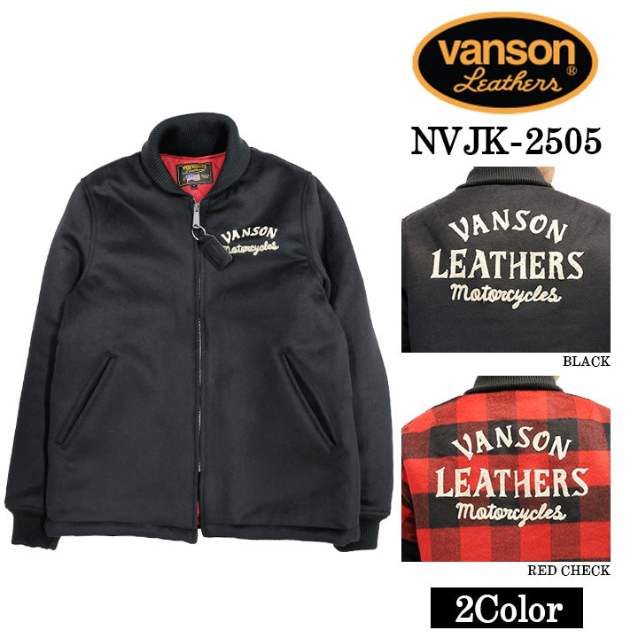 VANSON MELTON JACKET バンソン メルトン ジャケット 中綿 nvjk-2505
