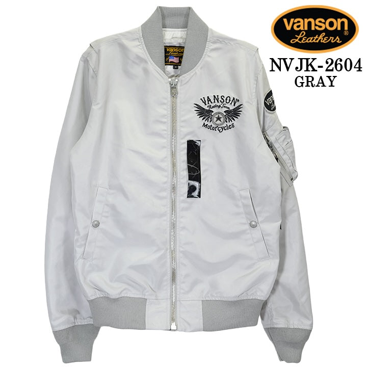 VANSON MA-1 FLIGHT JACKET バンソン ナイロン フライトジャケット 中綿無し nvjk-2604