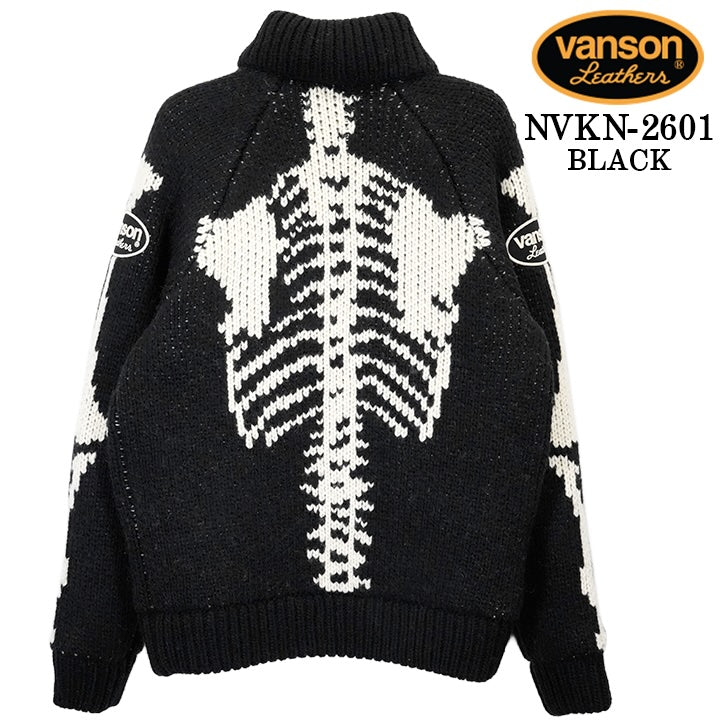 VANSON 3G JACQUARD KNIT JACKET BONE バンソン ジャカード ニット ジャケット ボーン nvkn-2601