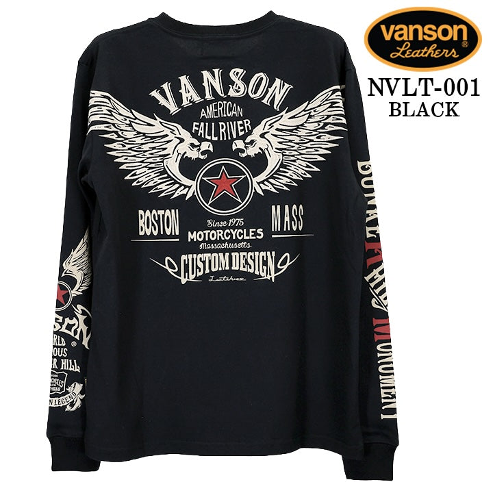 VANSON TEE L/S T-SHIRT STANDARD バンソン 天竺 ロンT 長袖Tシャツ メンズ 定番 nvlt-001