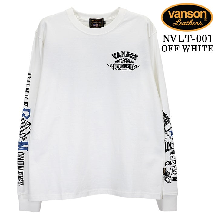 VANSON TEE L/S T-SHIRT STANDARD バンソン 天竺 ロンT 長袖Tシャツ メンズ 定番 nvlt-001