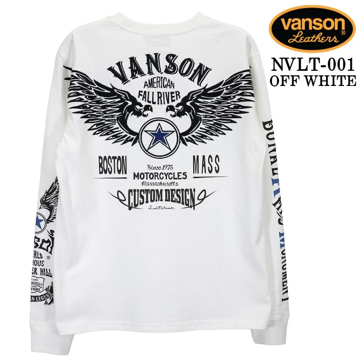 VANSON TEE L/S T-SHIRT STANDARD バンソン 天竺 ロンT 長袖Tシャツ メンズ 定番 nvlt-001