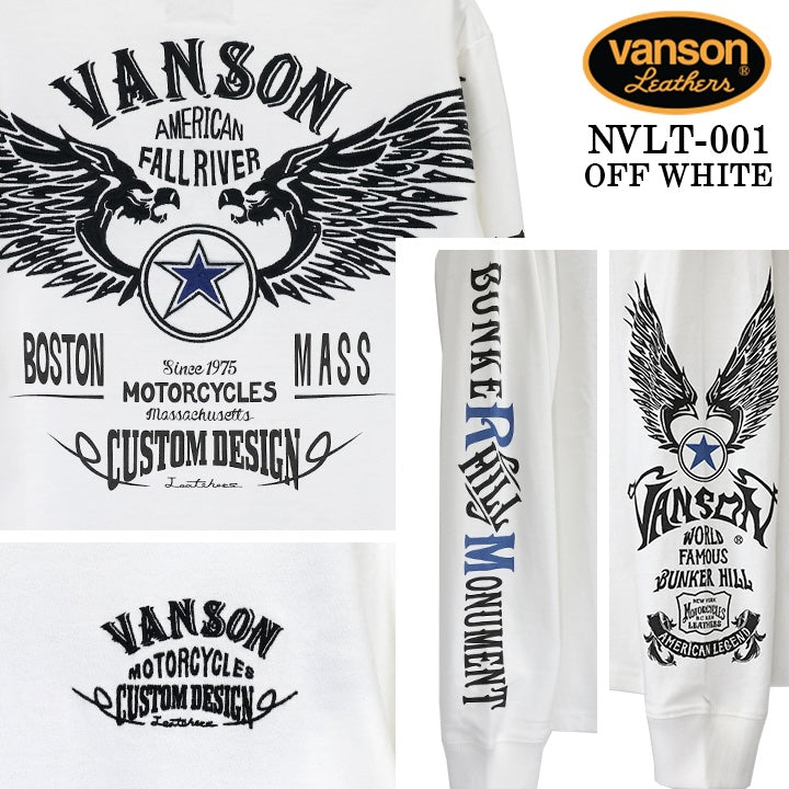 VANSON TEE L/S T-SHIRT STANDARD バンソン 天竺 ロンT 長袖Tシャツ メンズ 定番 nvlt-001