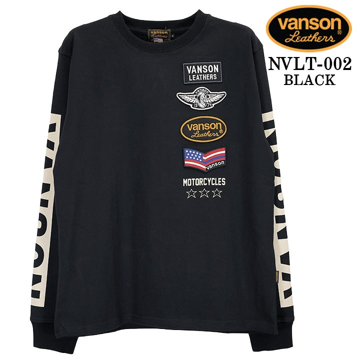 VANSON TEE L/S T-SHIRT STANDARD バンソン 天竺 ロンT 長袖Tシャツ メンズ 定番 nvlt-002