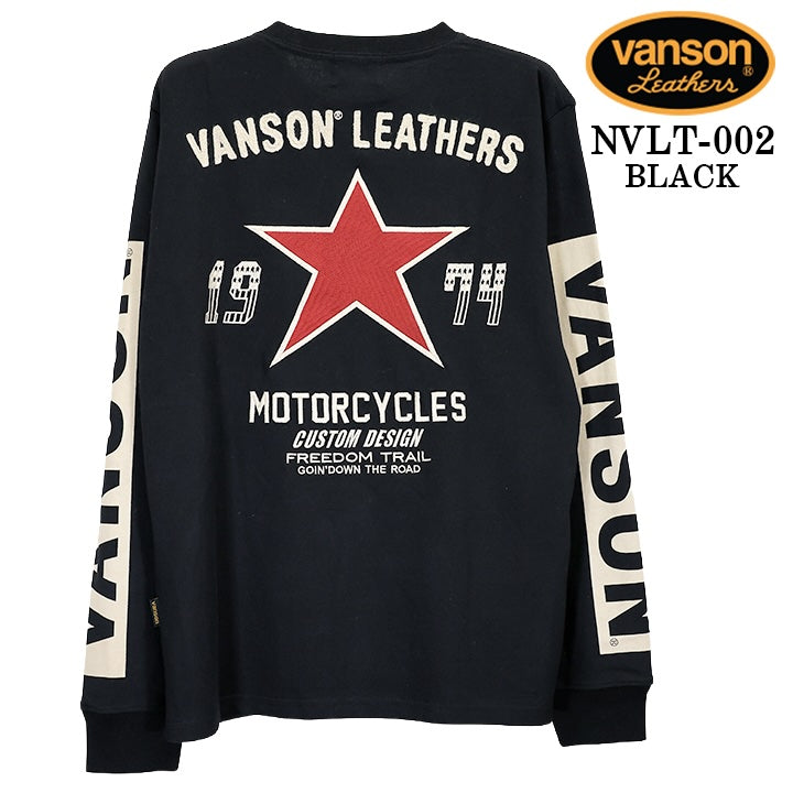 VANSON TEE L/S T-SHIRT STANDARD バンソン 天竺 ロンT 長袖Tシャツ メンズ 定番 nvlt-002