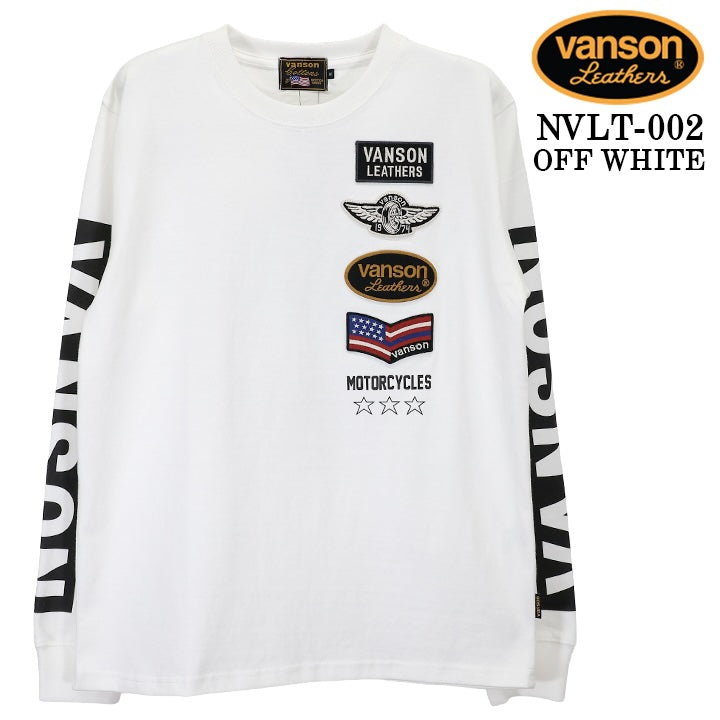 VANSON TEE L/S T-SHIRT STANDARD バンソン 天竺 ロンT 長袖Tシャツ メンズ 定番 nvlt-002