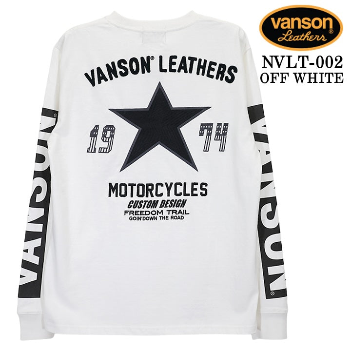 VANSON TEE L/S T-SHIRT STANDARD バンソン 天竺 ロンT 長袖Tシャツ メンズ 定番 nvlt-002