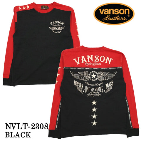 VANSON バンソン 天竺長袖Tシャツ メンズ ロンT nvlt-2308