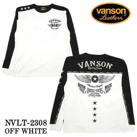 VANSON バンソン 天竺長袖Tシャツ メンズ ロンT nvlt-2308