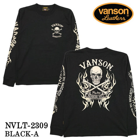 VANSON バンソン 天竺長袖Tシャツ メンズ ロンT nvlt-2309