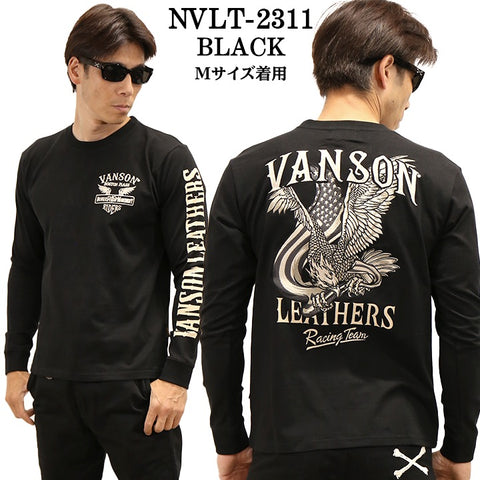 VANSON バンソン 天竺長袖Tシャツ メンズ ロンT nvlt-2311