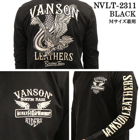 VANSON バンソン 天竺長袖Tシャツ メンズ ロンT nvlt-2311