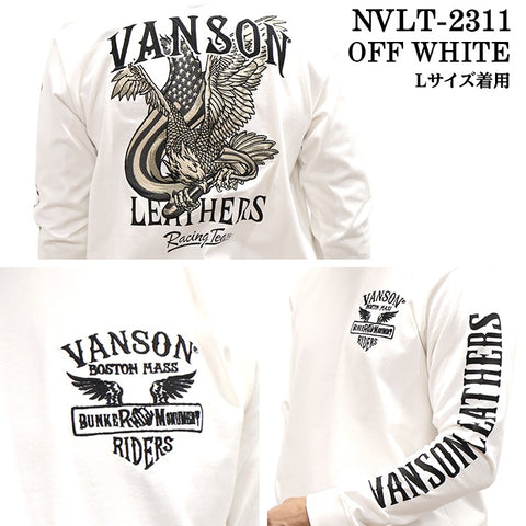 VANSON バンソン 天竺長袖Tシャツ メンズ ロンT nvlt-2311