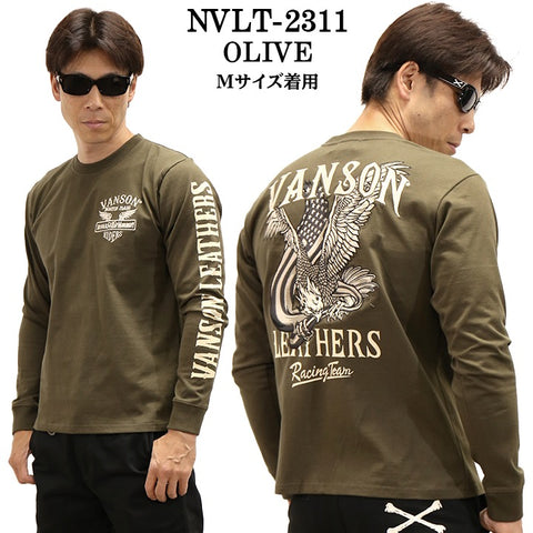 VANSON バンソン 天竺長袖Tシャツ メンズ ロンT nvlt-2311