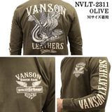 VANSON バンソン 天竺長袖Tシャツ メンズ ロンT nvlt-2311