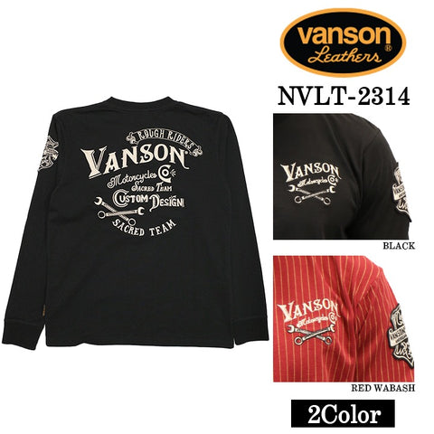 VANSON バンソン 天竺長袖Tシャツ メンズ ロンT nvlt-2314