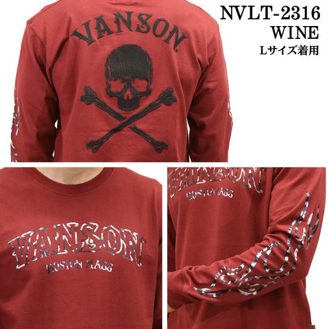 VANSON バンソン 天竺長袖Tシャツ メンズ ロンT nvlt-2316