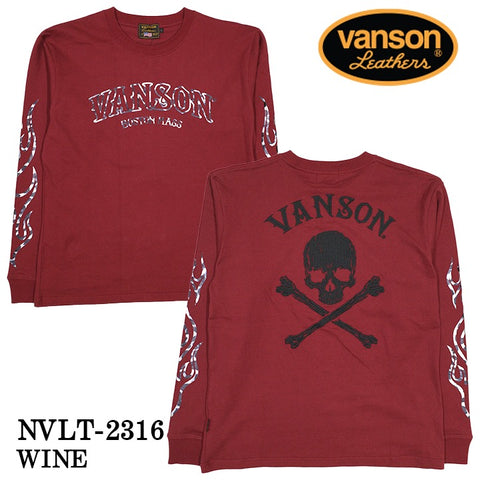 VANSON バンソン 天竺長袖Tシャツ メンズ ロンT nvlt-2316