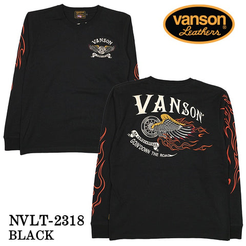 VANSON バンソン 天竺長袖Tシャツ メンズ ロンT nvlt-2318