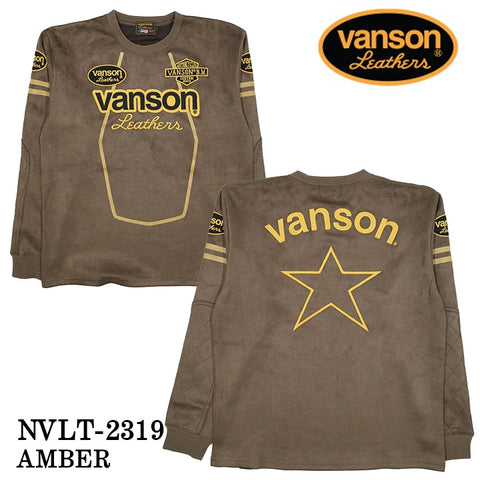 VANSON バンソン 起毛プレーティング クルーネック プルオーバー メンズ ロンTEE nvlt-2319