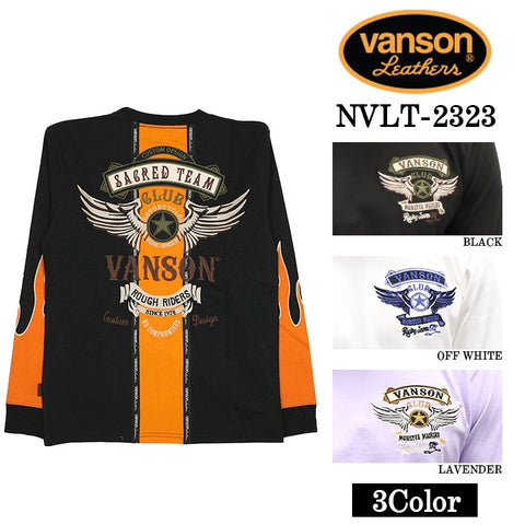 VANSON バンソン 天竺 長袖Tシャツ メンズ ロンT nvlt-2323