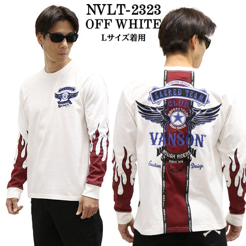 VANSON バンソン 天竺 長袖Tシャツ メンズ ロンT nvlt-2323