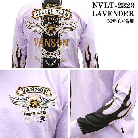 VANSON バンソン 天竺 長袖Tシャツ メンズ ロンT nvlt-2323