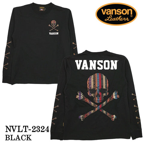 VANSON バンソン 天竺 長袖Tシャツ メンズ ロンT nvlt-2324